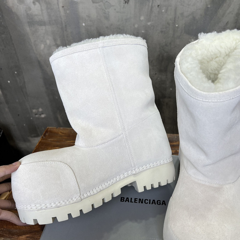 Balenciaga Alaska Faux-Fur Low Boots